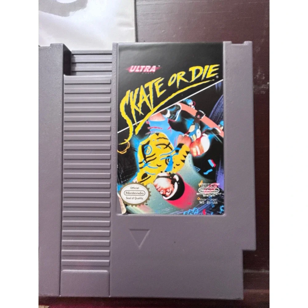 Skate or Die Nintendo NES Video Game Ultra Games Cartridge Manual Dust Sleeve